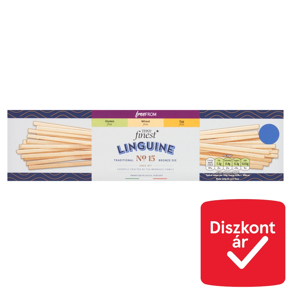 Tesco Finest Free From Linguine gluténmentes, tojásmentes száraztészta 400 g