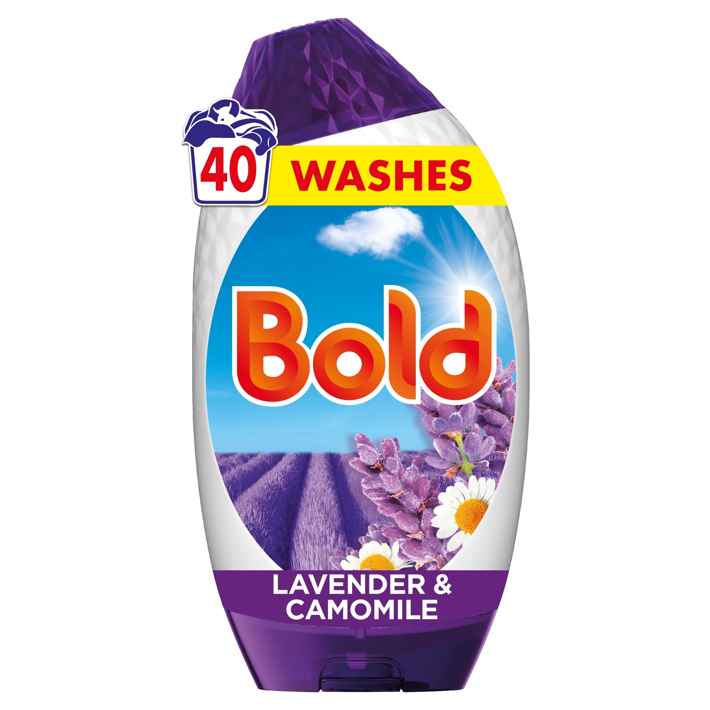 Bold Washing Liquid Gel Lavender & Camomile 40 Washes 1.32L