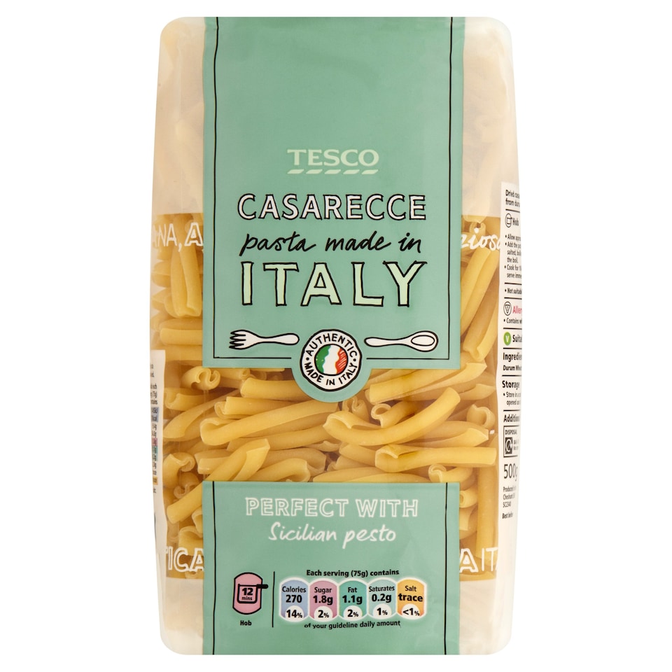 Tesco Caserecce Pasta 500G