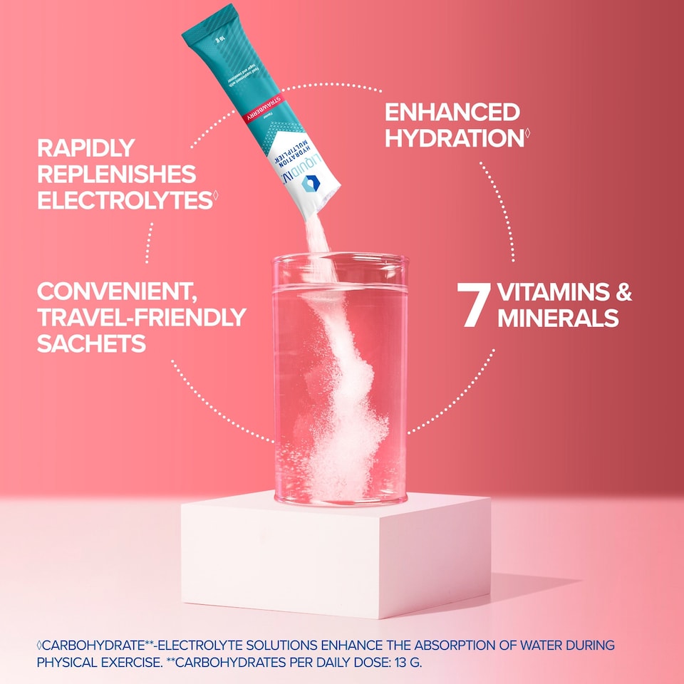 image 1 of Liquid I.V. Hydration Multiplier Electrolyte Powder Mix Strawberry 6x16g