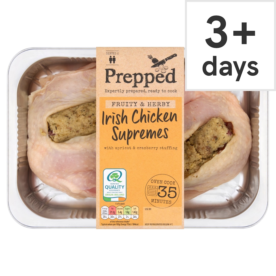 PREPPED Fruity & Herby Irish Chicken Supremes 600g 