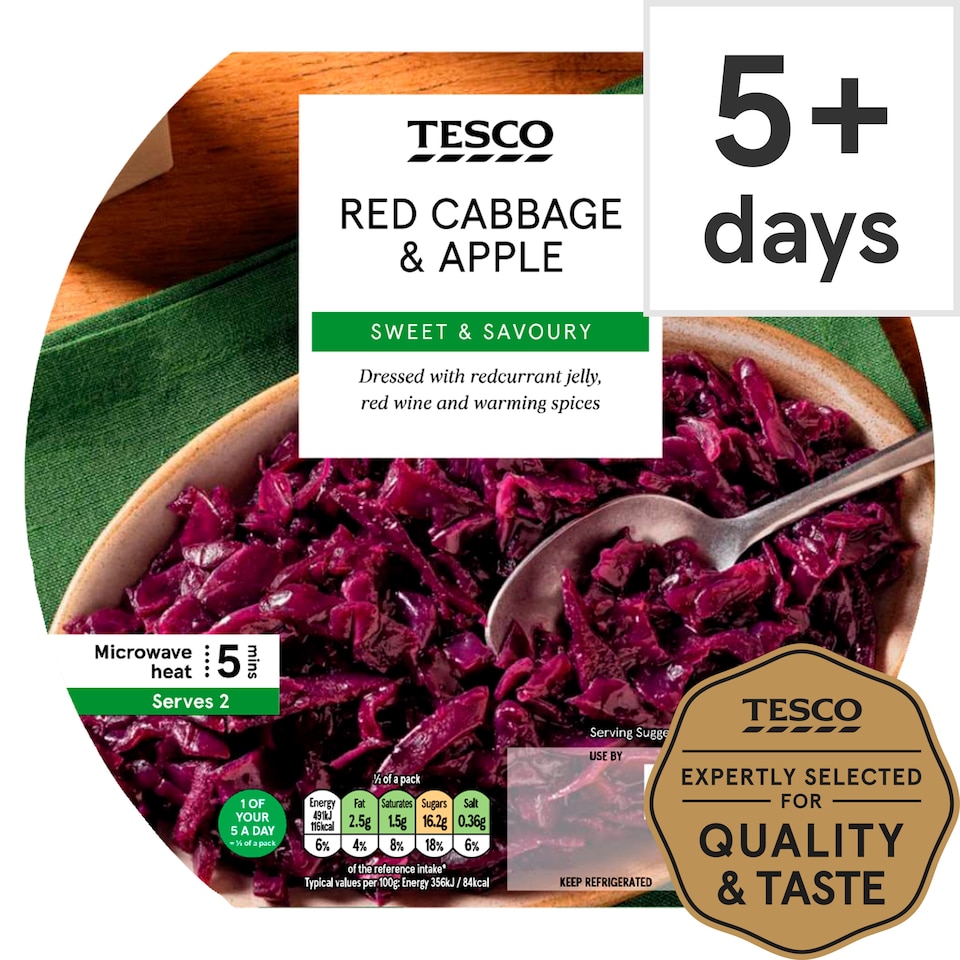 Tesco Red Cabbage & Apple 300G