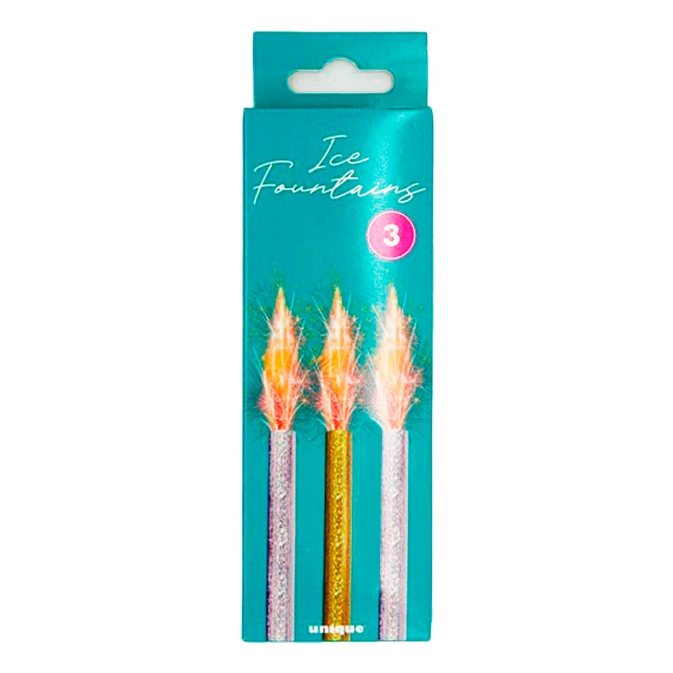 Ice Fountain Sparklers 3pk