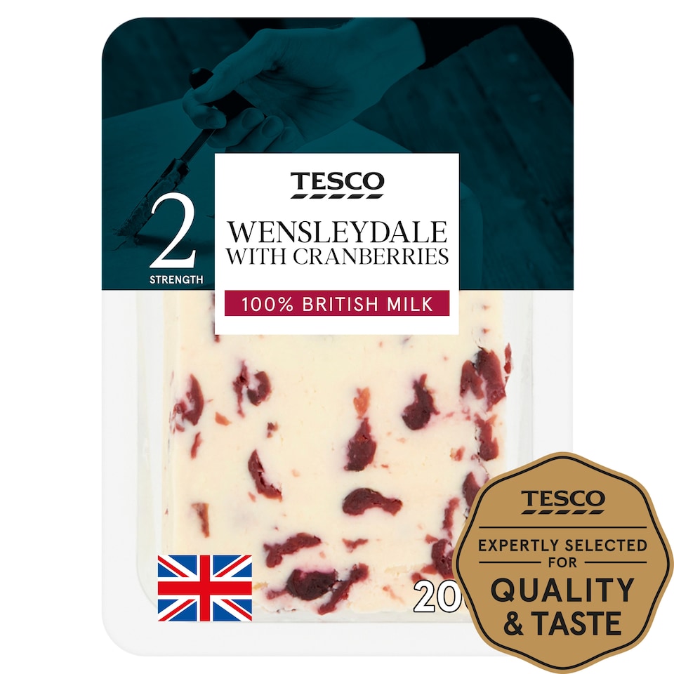 Tesco Wensleydale Cheese with Cranberries 200g