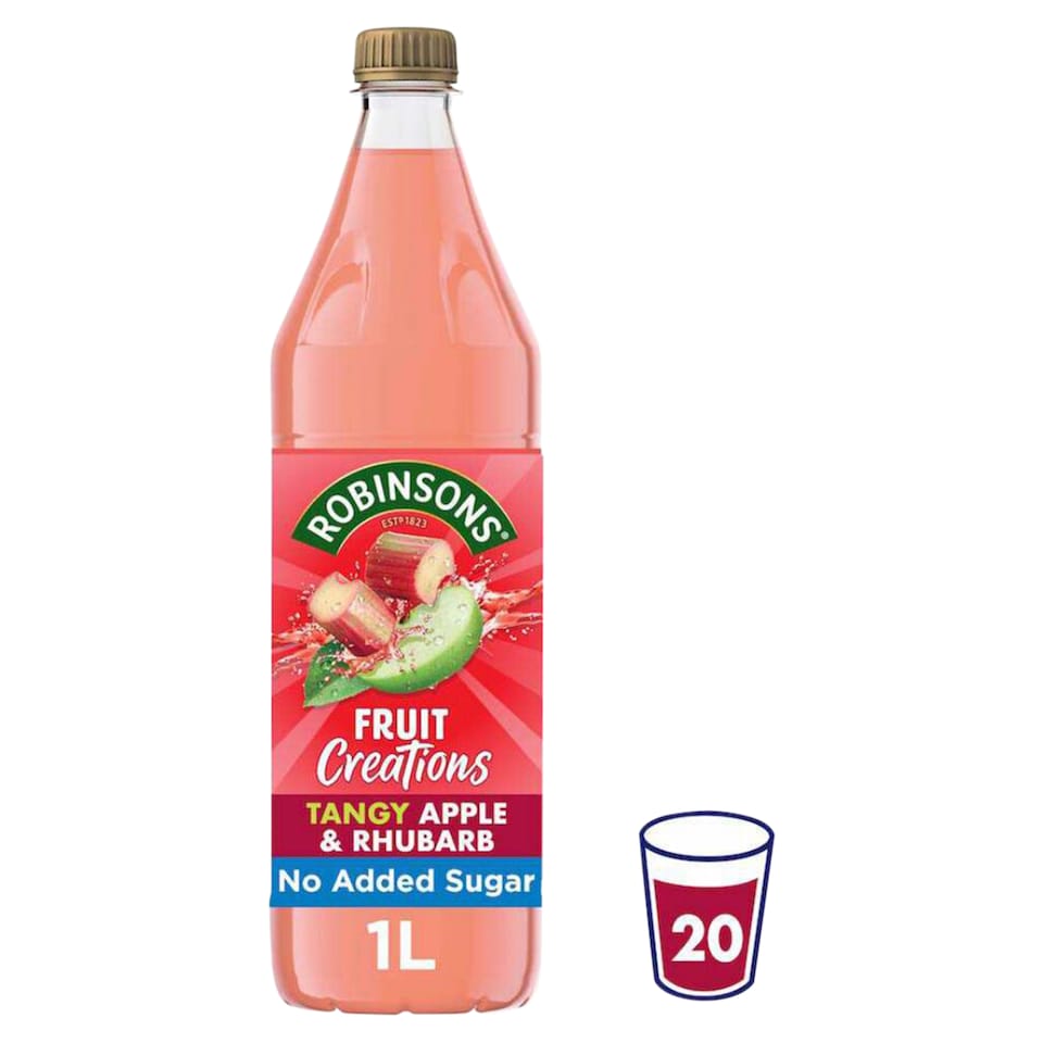 image 1 of Robinsons Fruit Creations Apple & Rhubarb Squash 1L