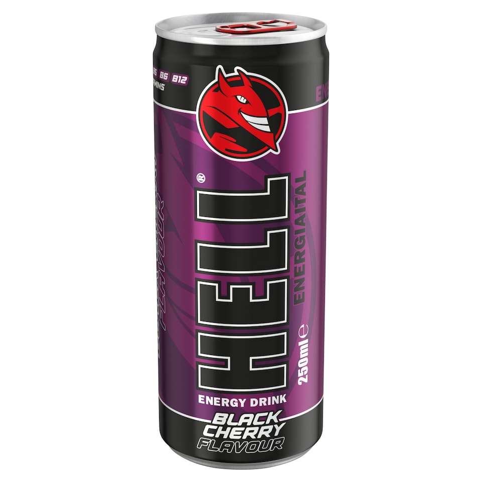 HELL fekete cseresznye- és tuttifrutti ízű energiaital 250 ml
