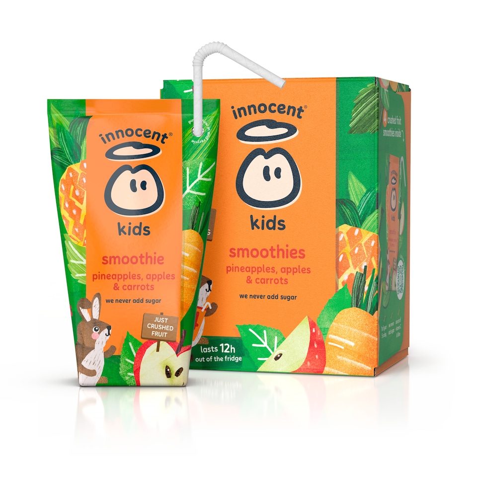 image 1 of innocent Kids Smoothies Pineapples, Apples & Carrots 4 x 150ml