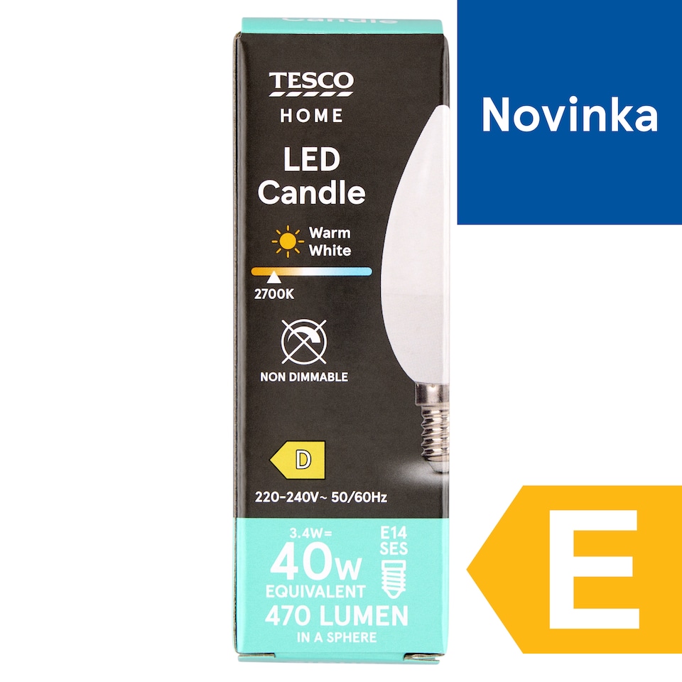 obrázok 1 z Tesco Home LED žiarovka 3,4W E14 teplé biele svetlo