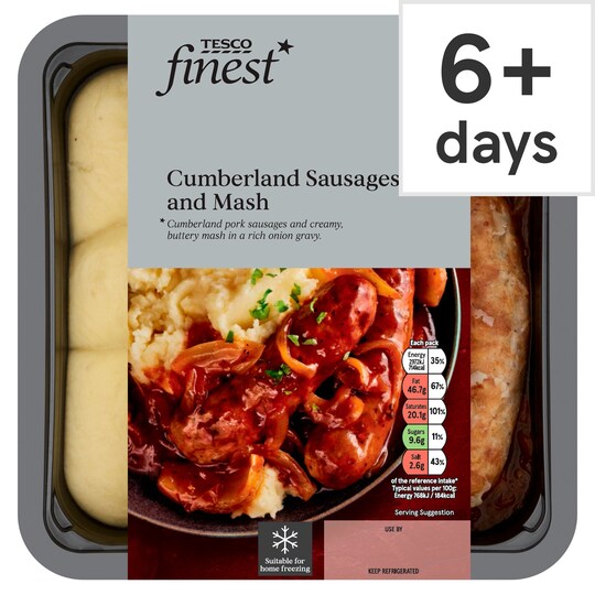 Tesco Finest Sausage & Mash 450G Tesco Groceries