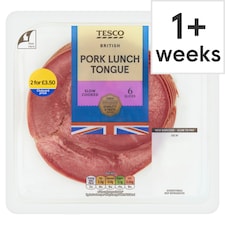 Tesco British Pork Lunch Tongue Slices 120g