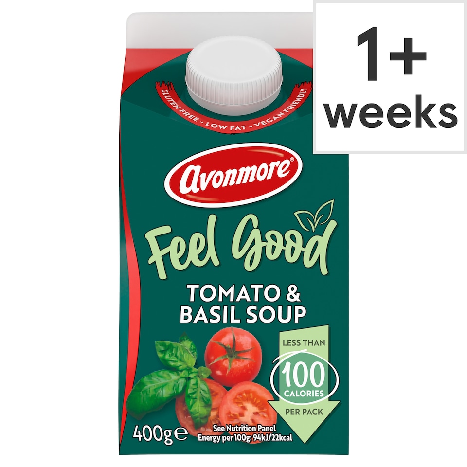 Avonmore Feel Good Low Fat Tomato And Basil Soup 400G