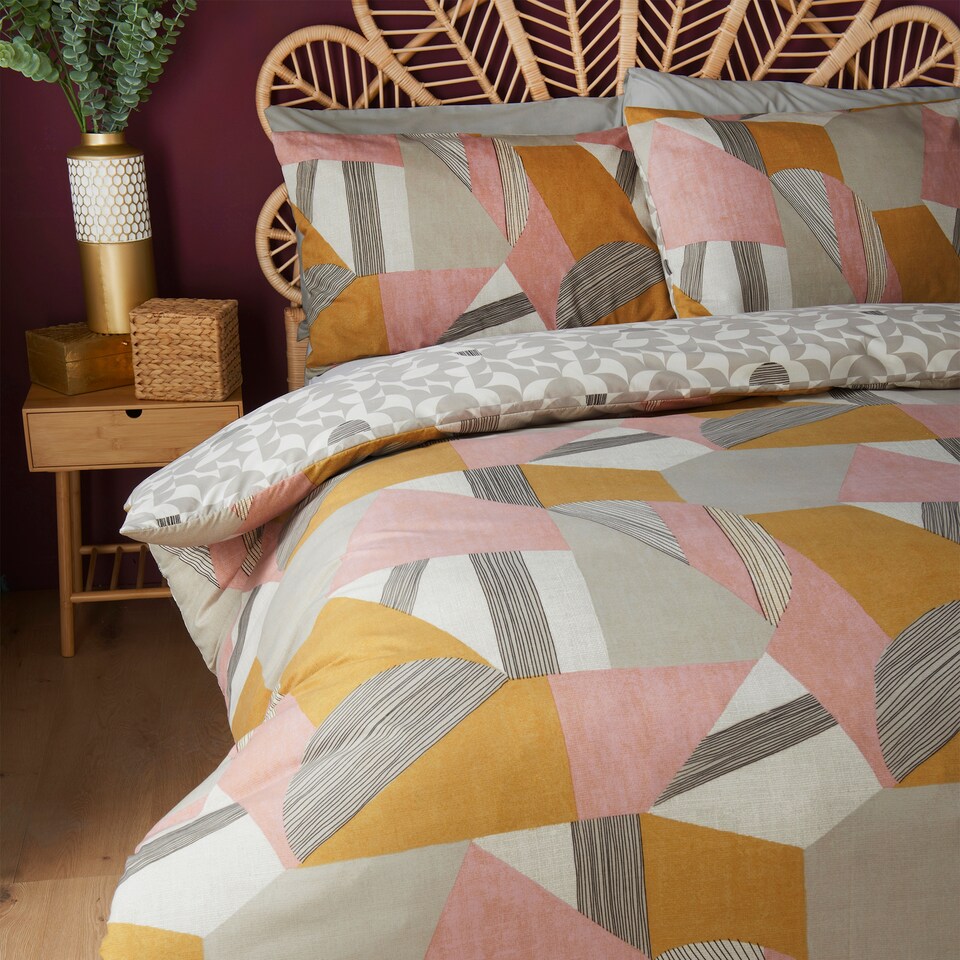 image 1 of Cosmo Living Bauhaus Geo Duvet Set King