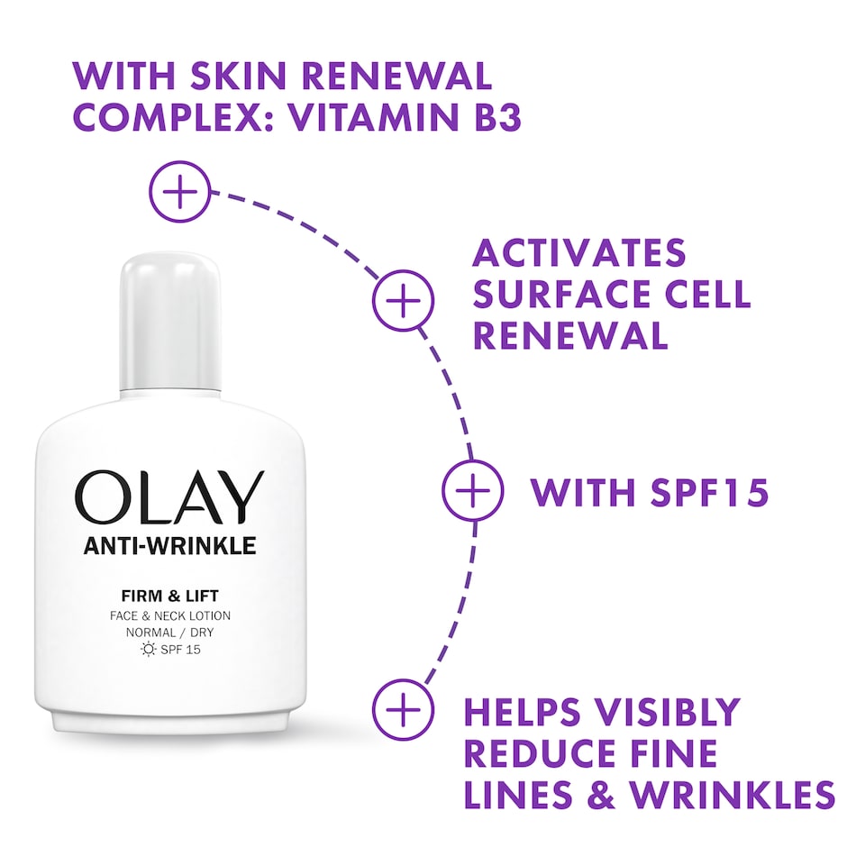 image 1 of Olay Anti Wrinkle Firm & Lift Day Moisturiser Spf 15 100Ml
