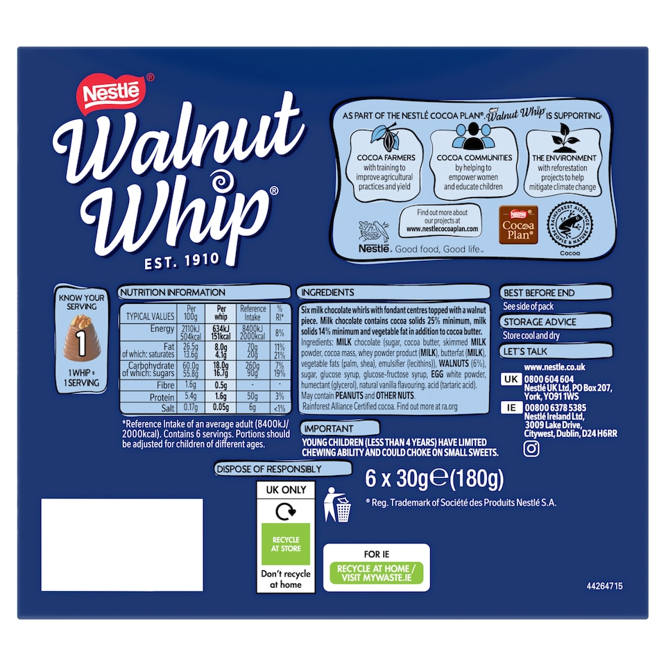 image 1 of Walnut Whip 6 Pack 180G