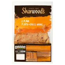 Sharwood's Plain Flame-Baked Naans 2 Pack