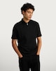 image 3 of The F&F Edit Supima® Cotton Zip Neck Polo Shirt in Black