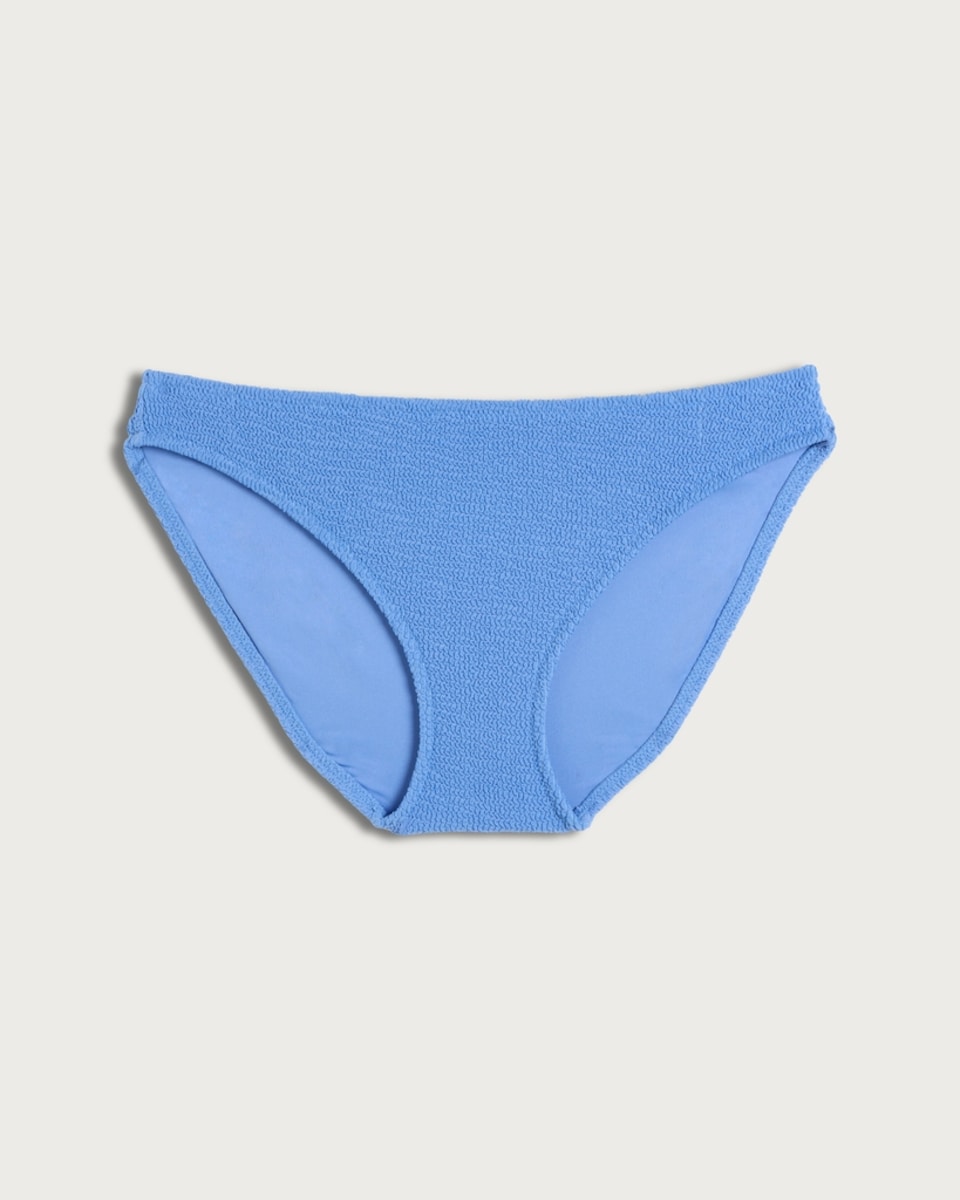 image 1 of F&F Textured Bikini Bottoms in Blue