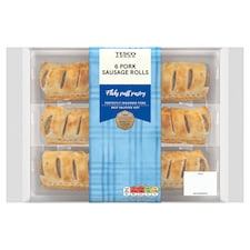 Tesco 6 Pork Sausage Rolls 360g