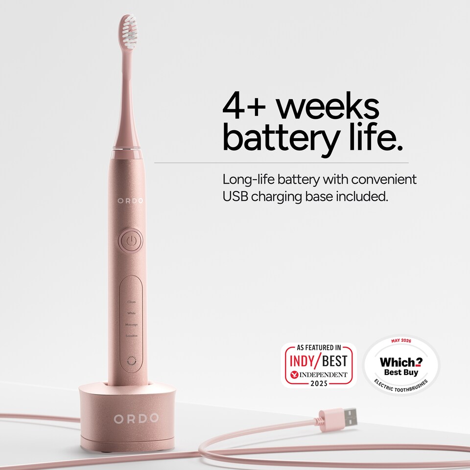 image 1 of Ordo Sonic+ Toothbrush & Charging Travel Case - Rose Gold