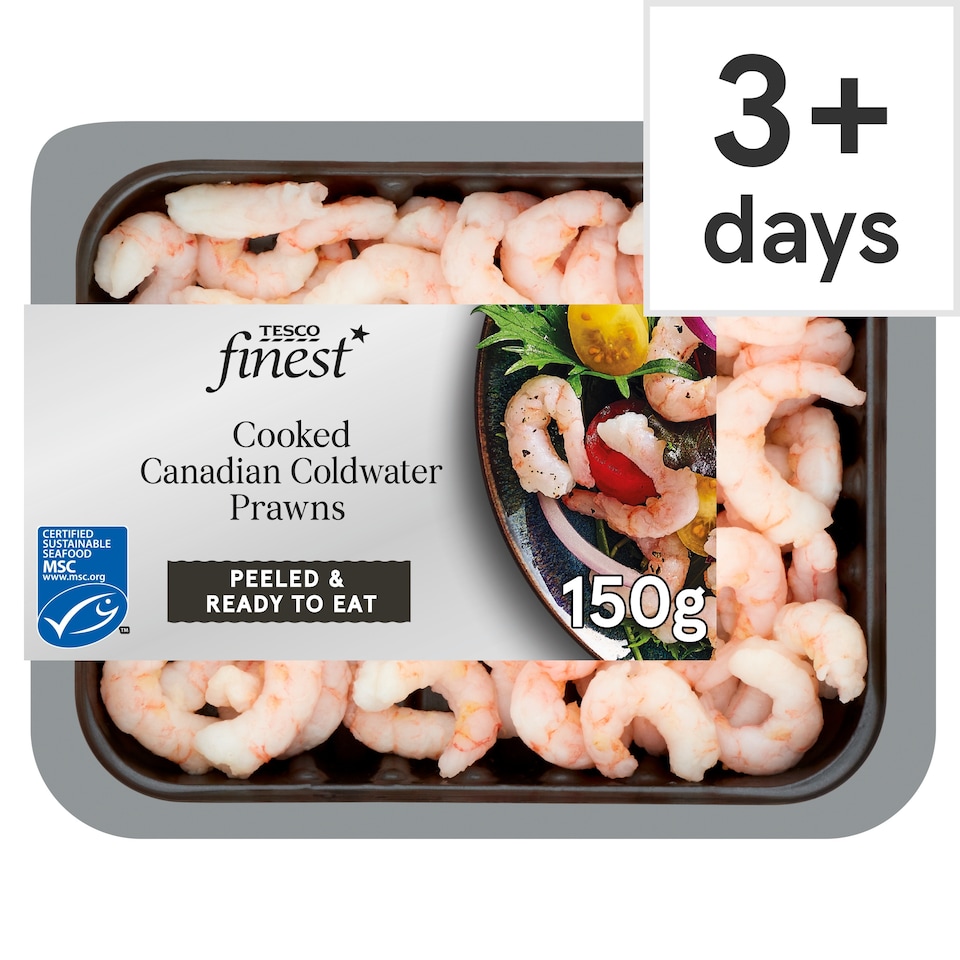 Tesco Finest Cooked Canadian Coldwater Prawns 150g