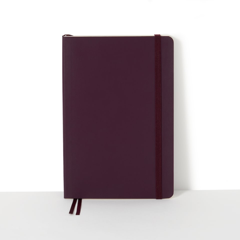 image 1 of Agenzio Soft Touch Medium Ruled Notebook Beetroot