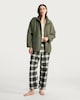 image 2 of F&F Fleece Zip Up Pyjama Top in Khaki