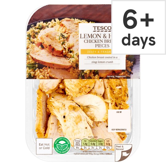Tesco Lemon Cooked Chicken Breast Pieces 180G Tesco Groceries