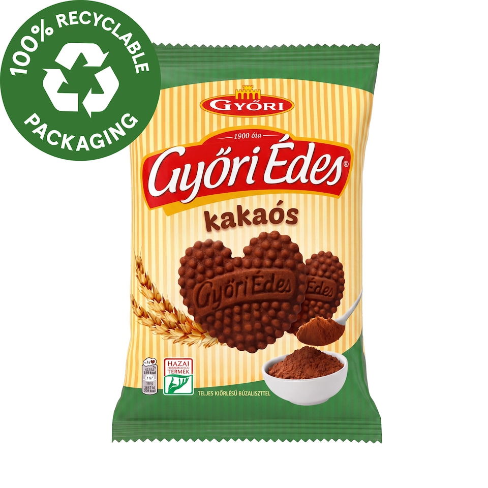 Győri Édes Crumbly Cocoa Biscuits with Whole Wheat Flour 150 g