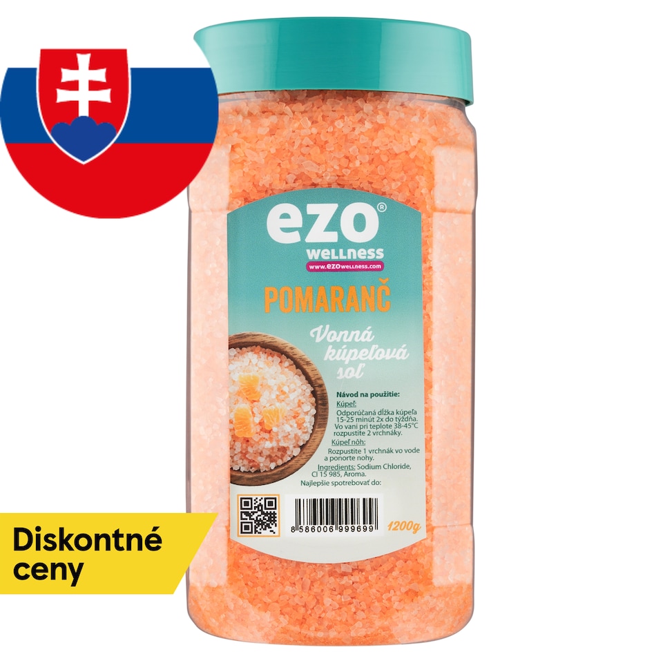 obrázok 1 z Ezo Wellness pomaranč vonná kúpeľová soľ 1200 g