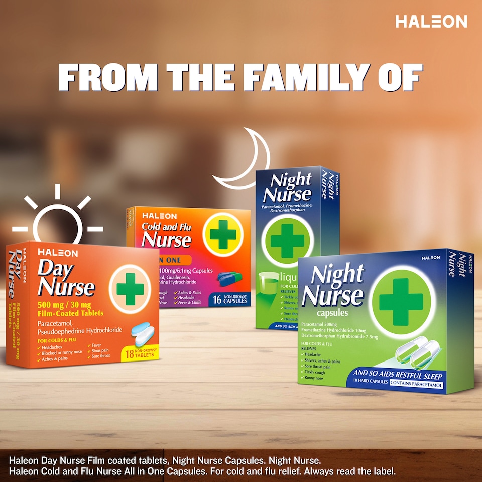 image 1 of Cold & Flu Nurse All In One 500Mg/100Mg/6.1Mg Capsules 16 Pack