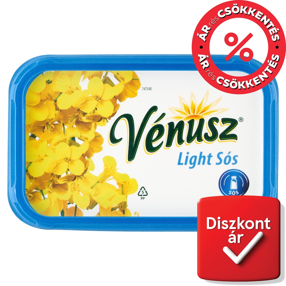 image 1 of Vénusz Light Salted 32% Fat Content Margarine 450 g