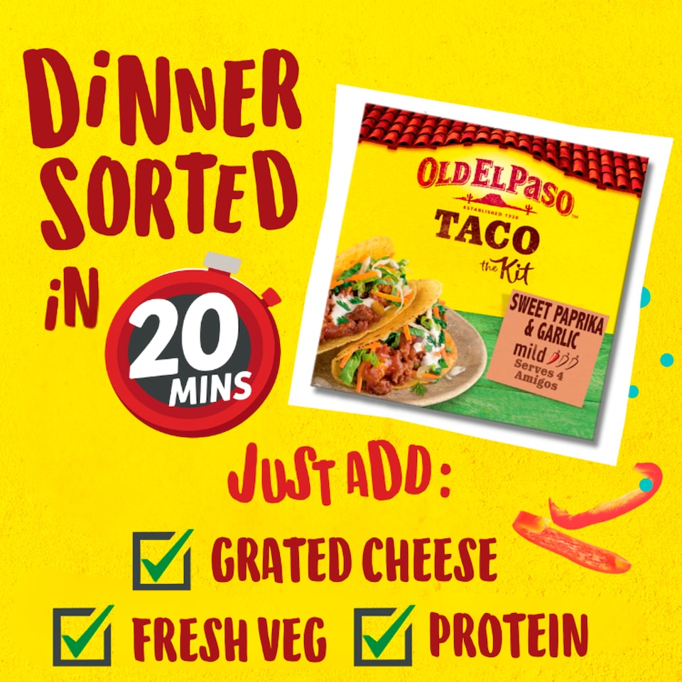 image 1 of Old El Paso Crunchy Taco Kit 308G