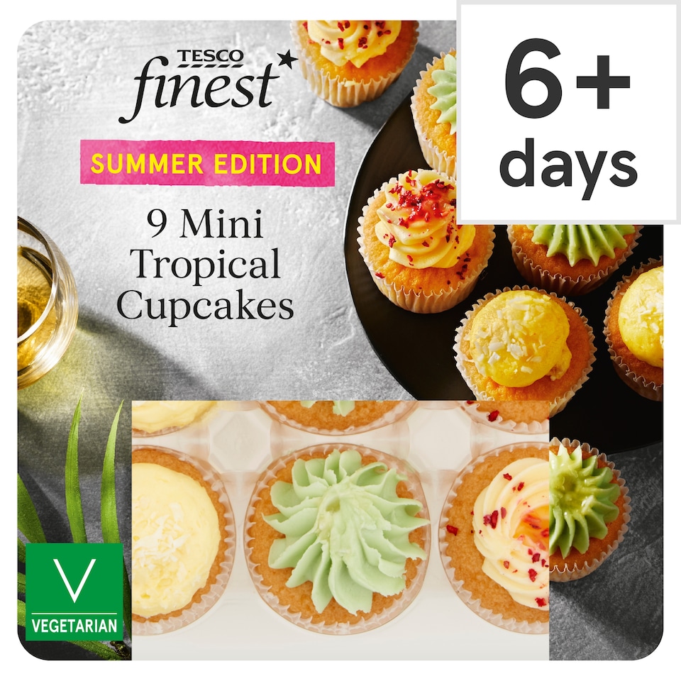 Tesco Finest 9 Mini Tropical Cupcakes