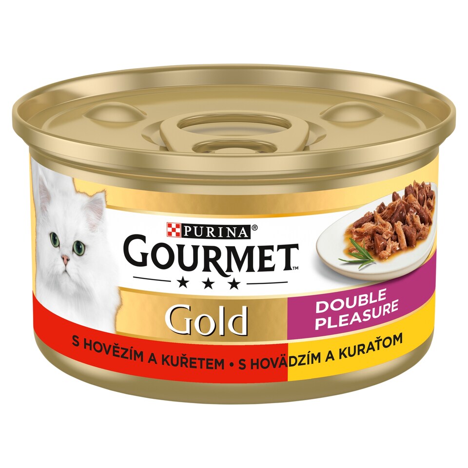 image 1 of Gourmet Gold Canned Food for Cats Beef, Chicken 85 g