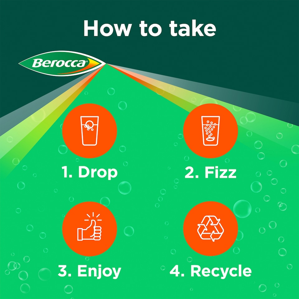 image 1 of Berocca Orange Effervescent Vitamin Energy Tablets 15S
