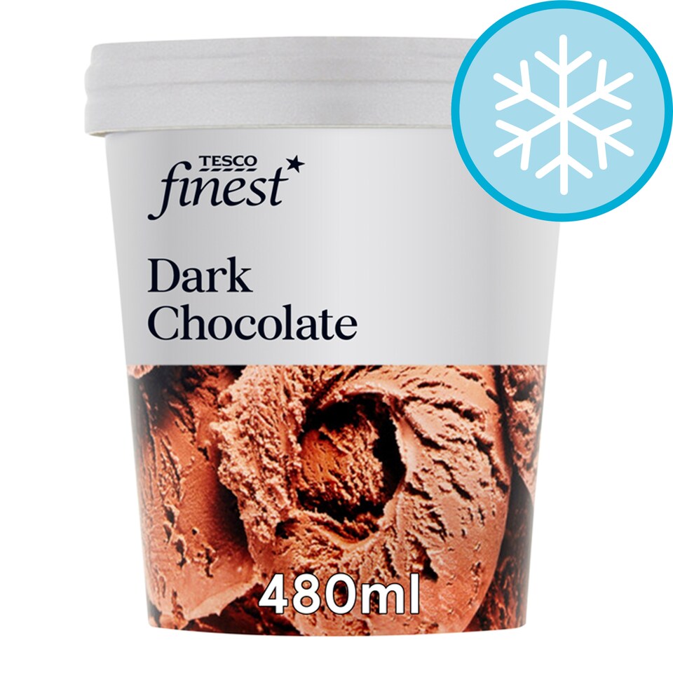 Tesco Finest Dark Chocolate Ice Cream 480Ml