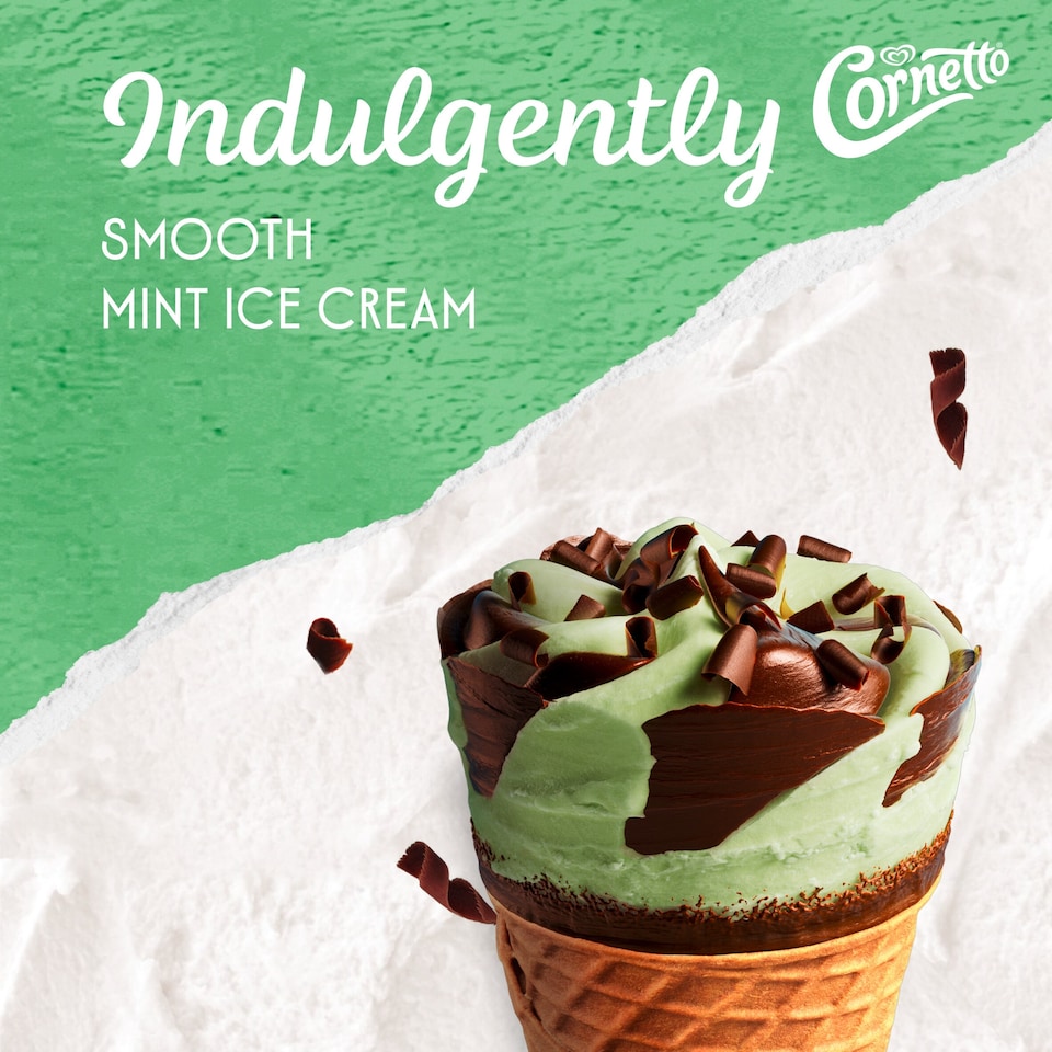 image 1 of Cornetto Mint Ice Cream Cones 6x90ml