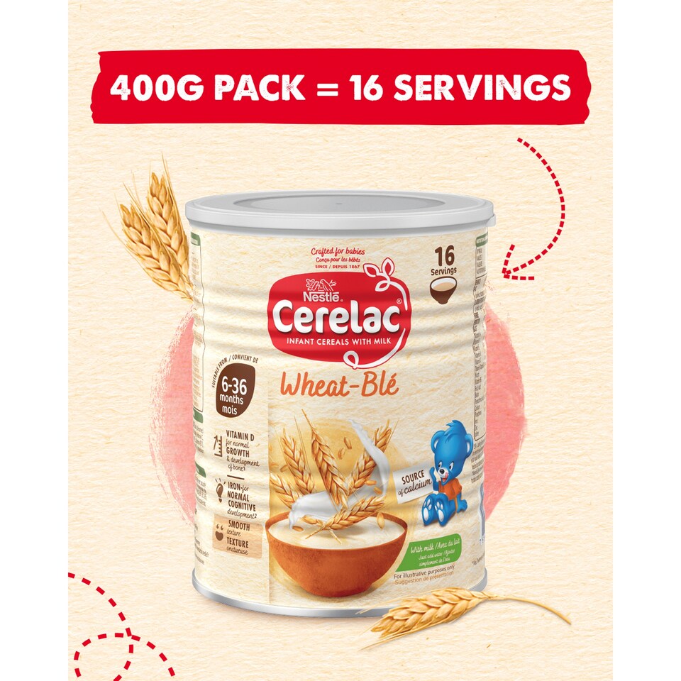 image 1 of Cerelac Infant Cereals With Milk Wheat 6+ Months 400g