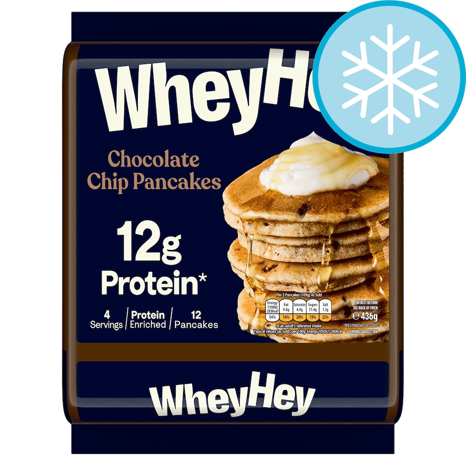 Wheyhey 12 Chocolate Chip Protein Pancakes 436g