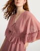 image 2 of F&F Chiffon Ruffle Boho Midi Dress in Pink