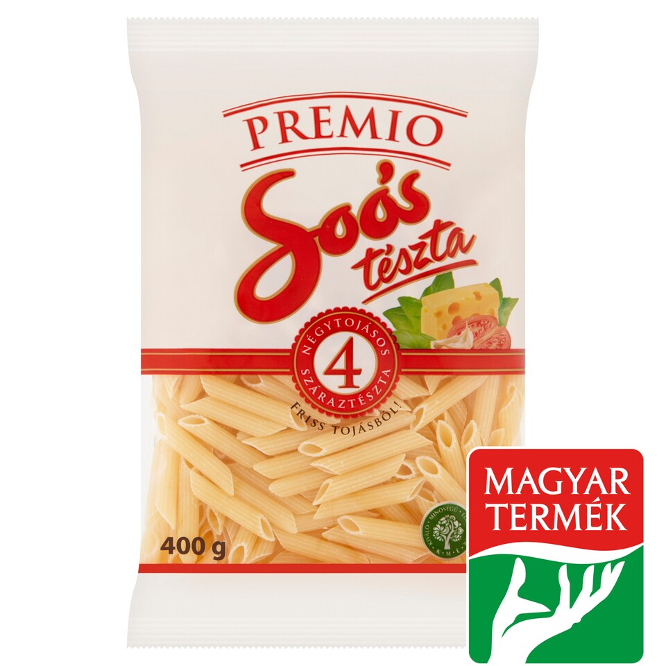 Soós Premio penne négytojásos száraztészta 400 g