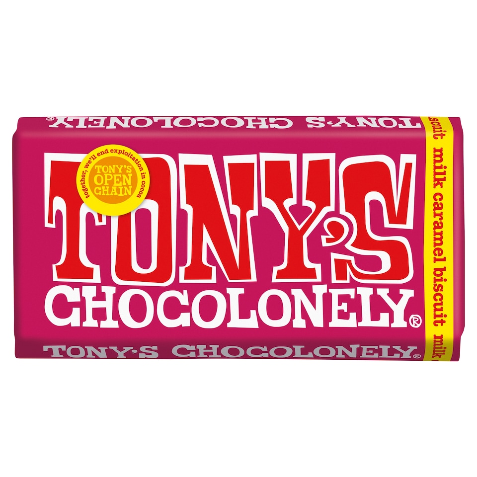image 1 of Tony's Chocolonely Milk Chocolate Caramel Biscuit 180G