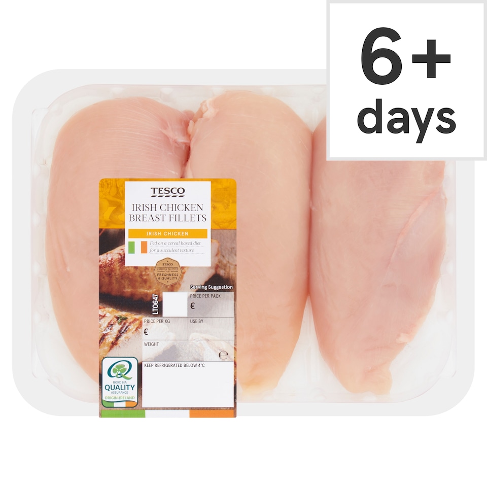 Tesco Irish Chicken Breast Fillets 500G