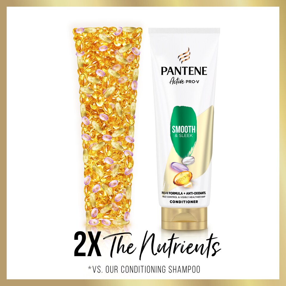 image 1 of Pantene Smooth & Sleek Hair Conditioner 90ml
