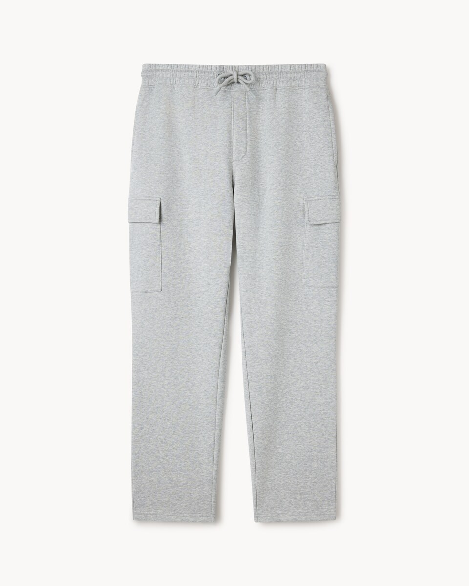 image 1 of F&F Active EVERYHOUR Cotton Rich Cargo Joggers in Grey Marl