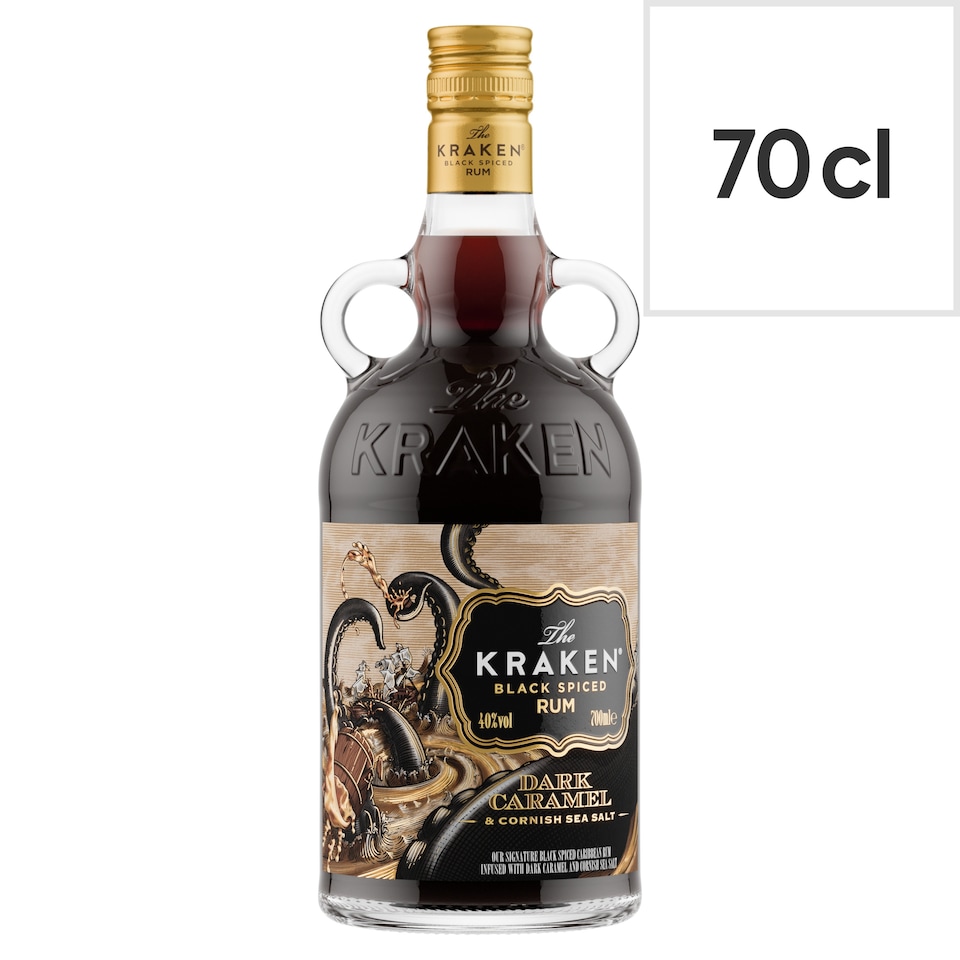 The Kraken Black Spiced Rum Dark Caramel & Cornish Sea Salt 70cl