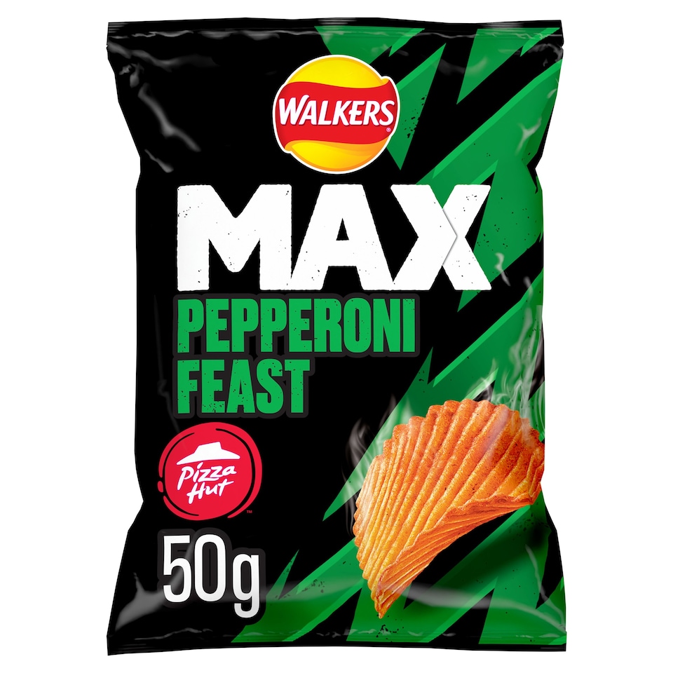 image 1 of Walkers Max Pizza Hut Pepperoni Feast Crisps 50G
