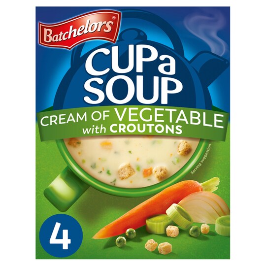Batchelors Cup A Soup Powder Cream Of Vegetable 4S 122G Tesco Groceries