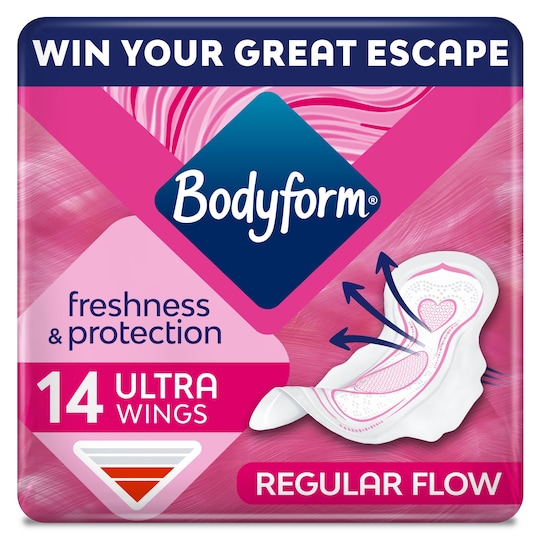 Bodyform Ultra Normal Wing Sanitary Towels 14 Pack Tesco Groceries