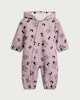 image 1 of Disney Minnie Mouse Print Puddlesuit in Lilac